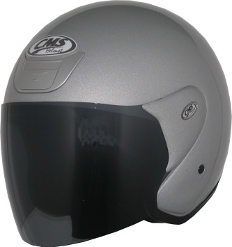 Cms helm j3 jet touring  grijs metallic